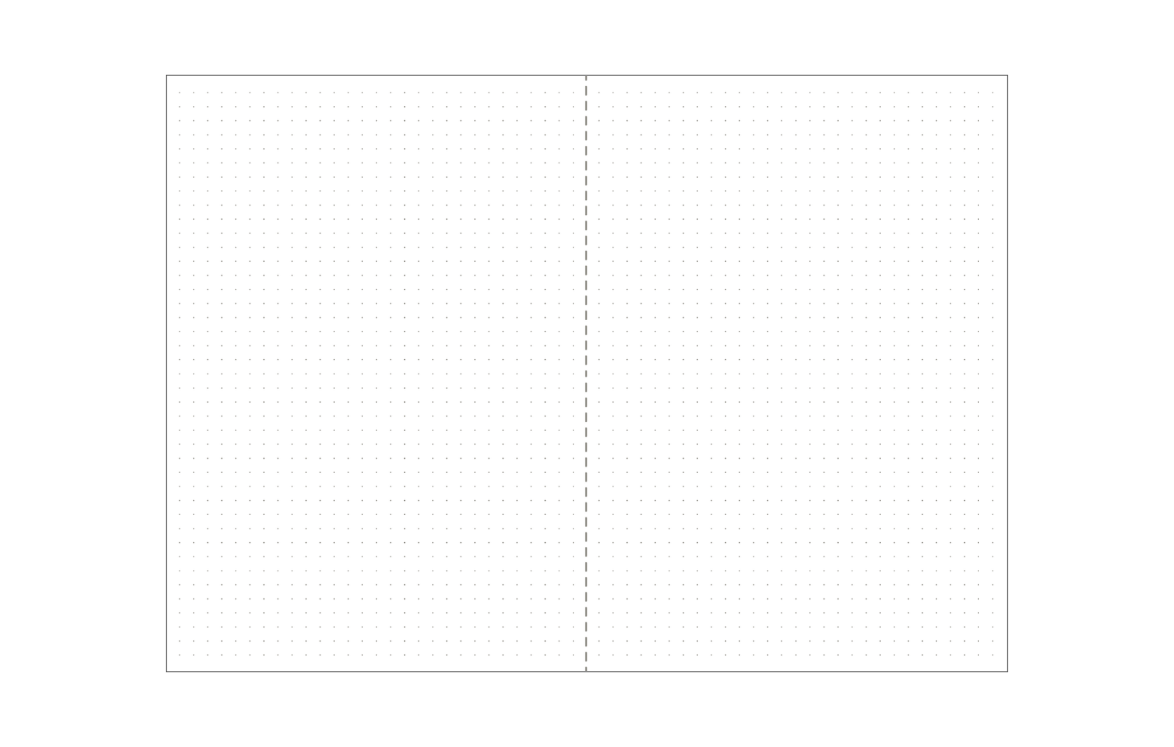 Light grey 5 mm dot grid for bullet journal.